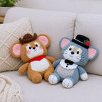 Bundle Tom Cat & Jerry Mouse Crochet Pattern PDF | Amigurumi Cat and Mouse Plush