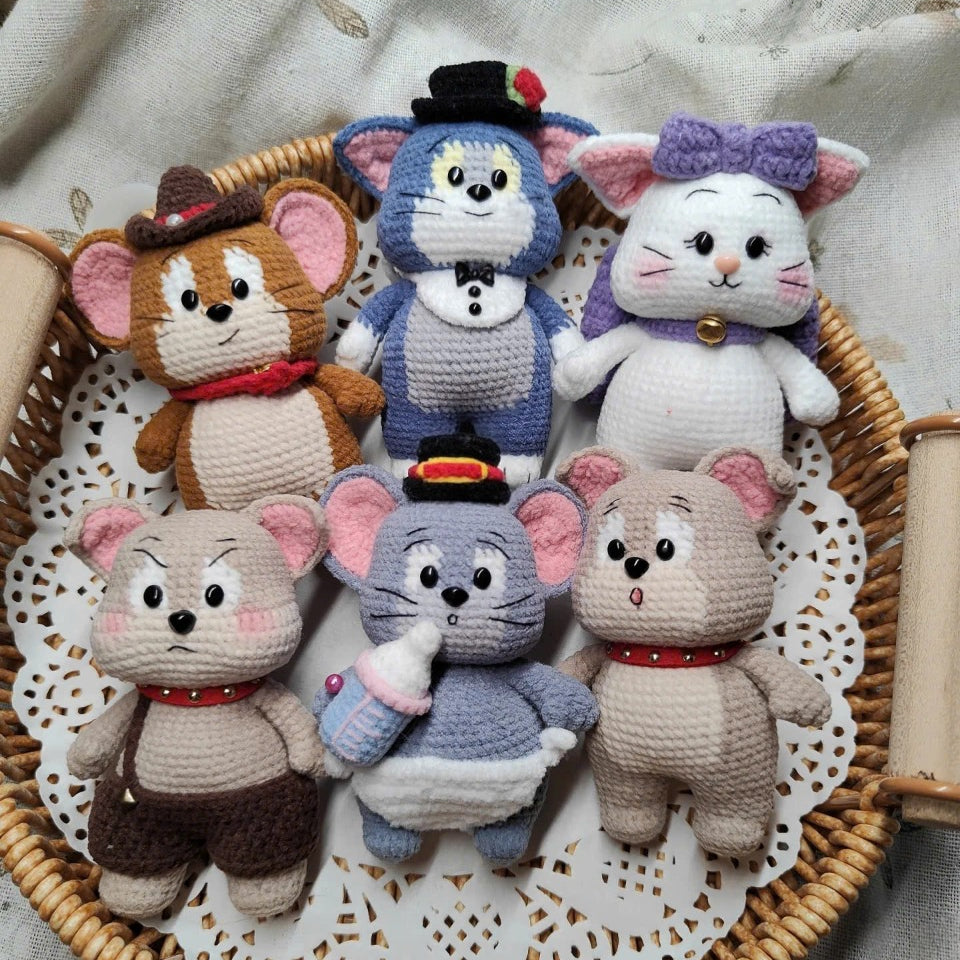 Bundle - 6 Tom Cat & Friends Crochet Pattern Bundle PDF | 6 Cute Amigurumi Animal Patterns |