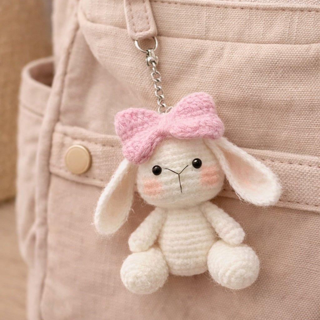 Little Rabbit With a Bow Crochet Pattern | PDF + Video Tutorial