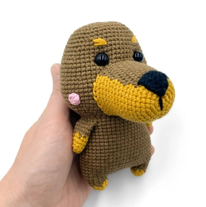 Dachshund Puppy Amigurumi Crochet Pattern – PDF Digital Download | Cute Dog Plush Toy Tutorial (US Terms)