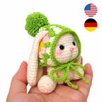 Long Eared Rabbit Crochet Pattern PDF (English + German) | Bunny Amigurumi Pattern