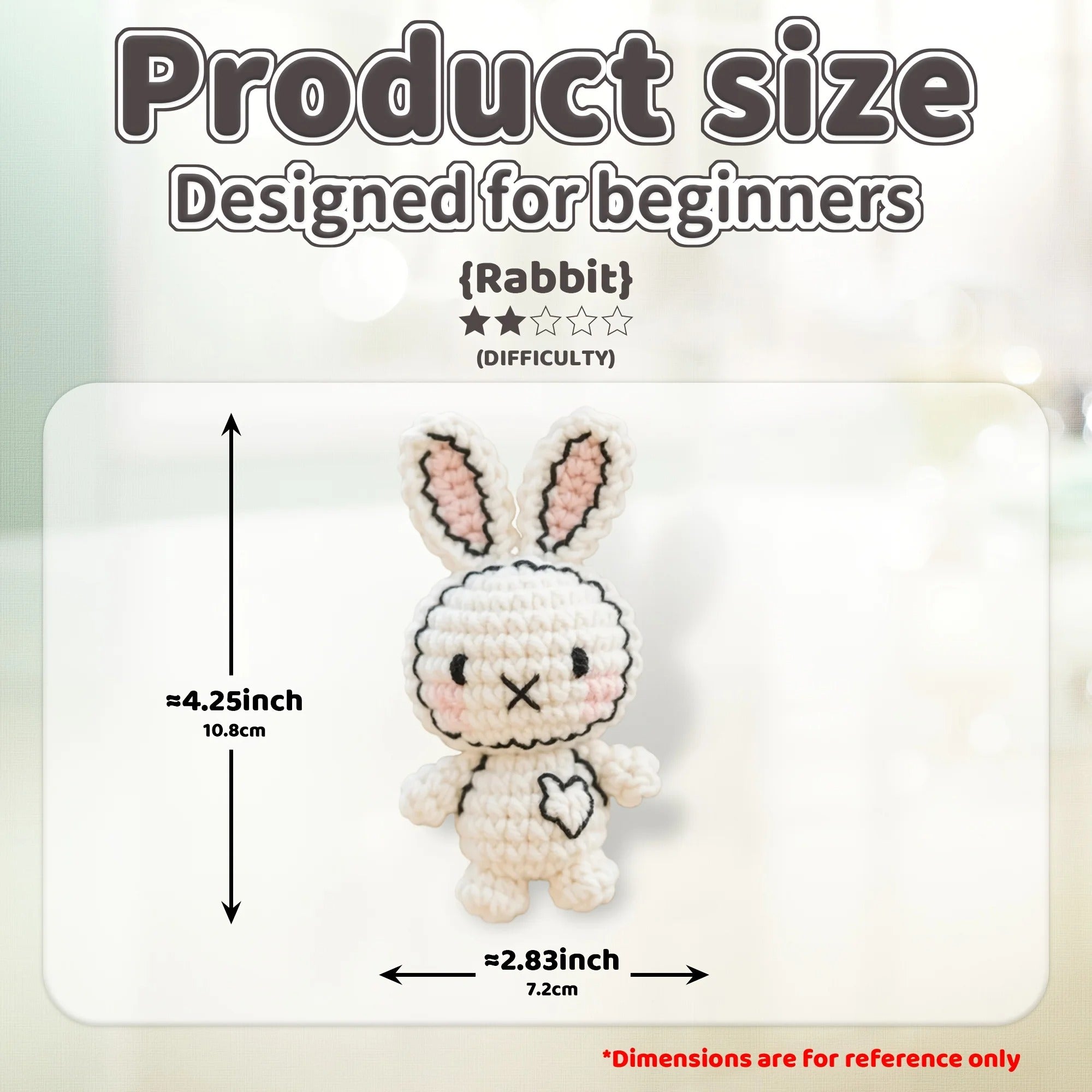 DIY Crochet Bunny Kit for Beginners – Amigurumi Rabbit Starter Kit with Step-by-Step Video