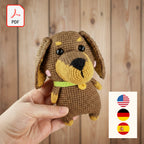 Dachshund Puppy Amigurumi Crochet Pattern – PDF Digital Download | Cute Dog Plush Toy Tutorial (US Terms)