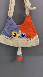 Kitty Shoulder Bag Crochet Pattern (PDF) | Cute Cat Crossbody Bag Amigurumi Purse