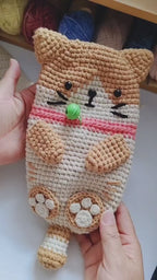 Cat Crossbody Bag Crochet Pattern PDF – Cute Kitty Shoulder Bag Tutorial