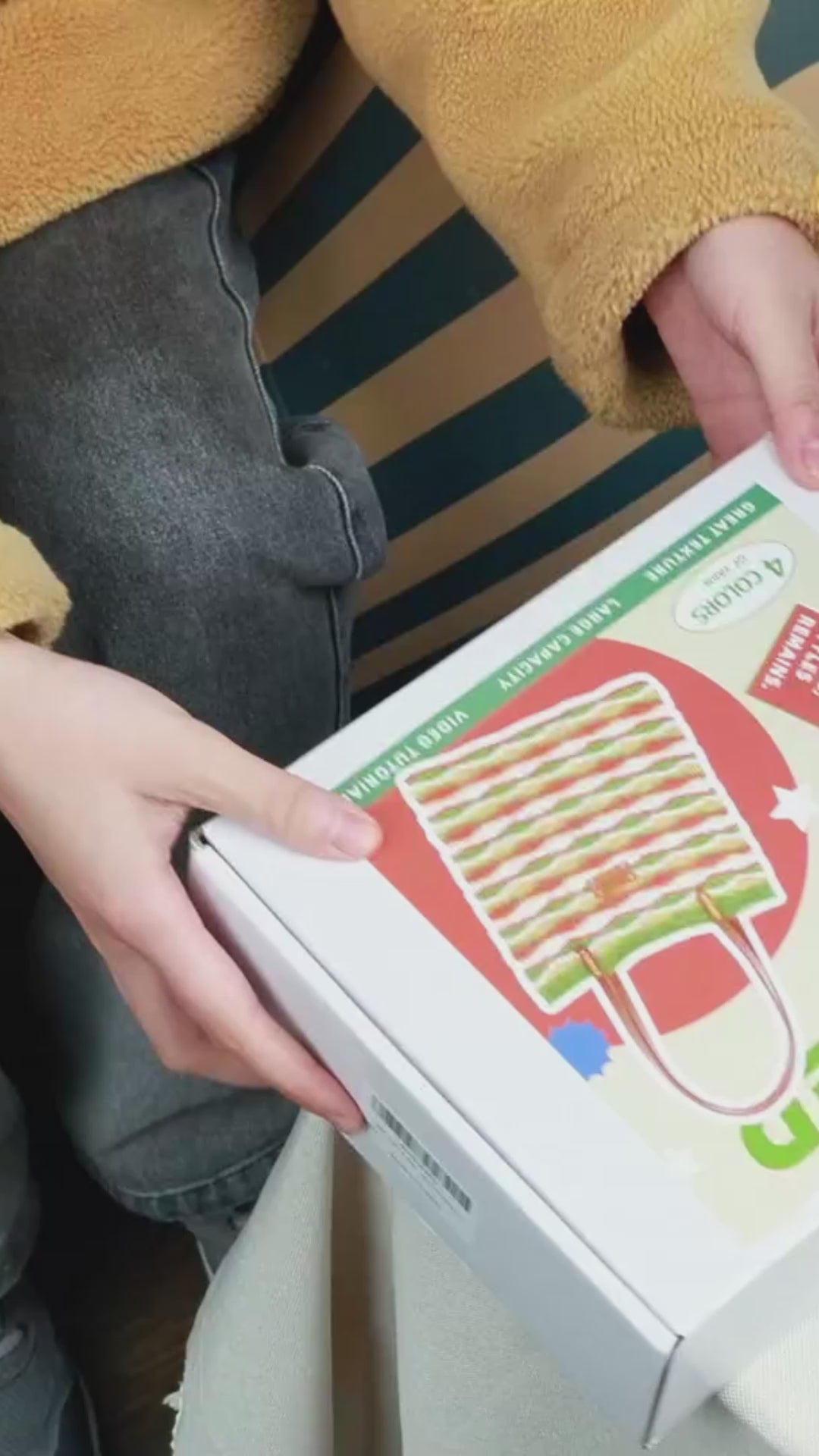 DIY Crochet Tote Bag Kit for Beginners – Complete Crochet Material Set with Video & Paper Tutorial