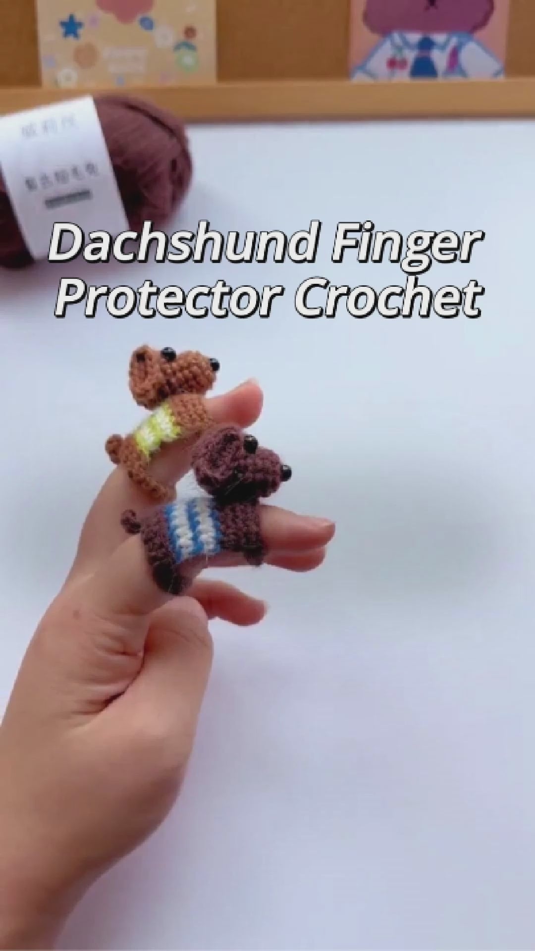 Dachshund Finger Protector Crochet Pattern | PDF + Video Tutorial