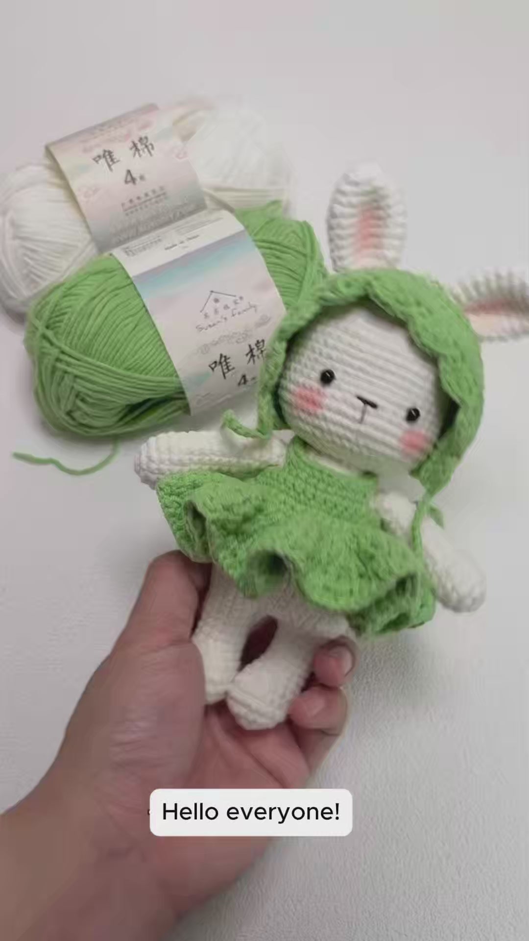 Bunny in Skirt with Hat Crochet Pattern | PDF + Video Tutorial