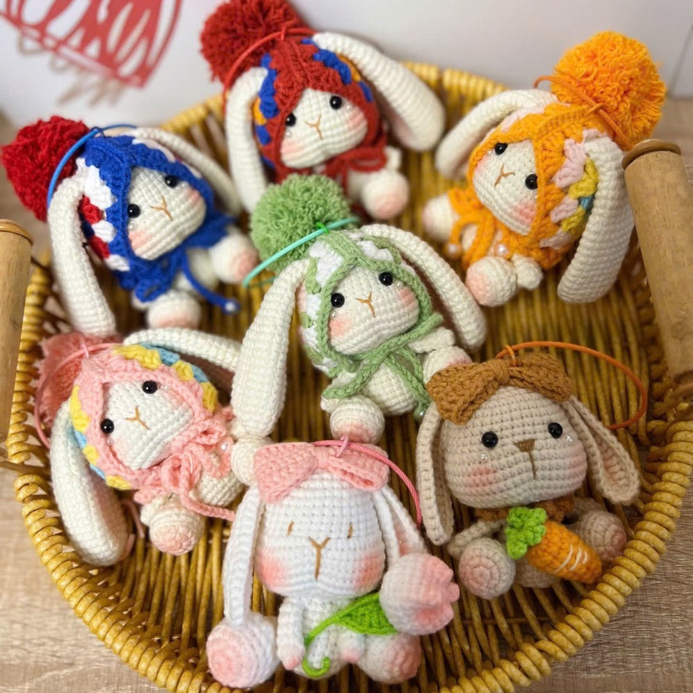Bundle - 6 in 1 Baby Long Eared Rabbit in Hoodie Crochet Pattern | PDF Tutorial