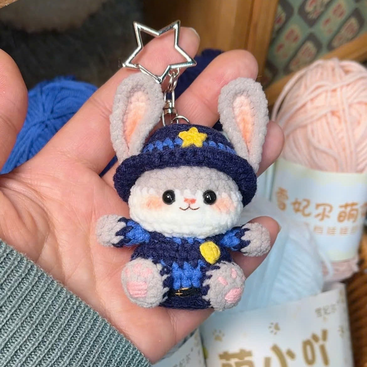 FREE Cute Bunny Judy Crochet Pattern (keychain) - PDF Download