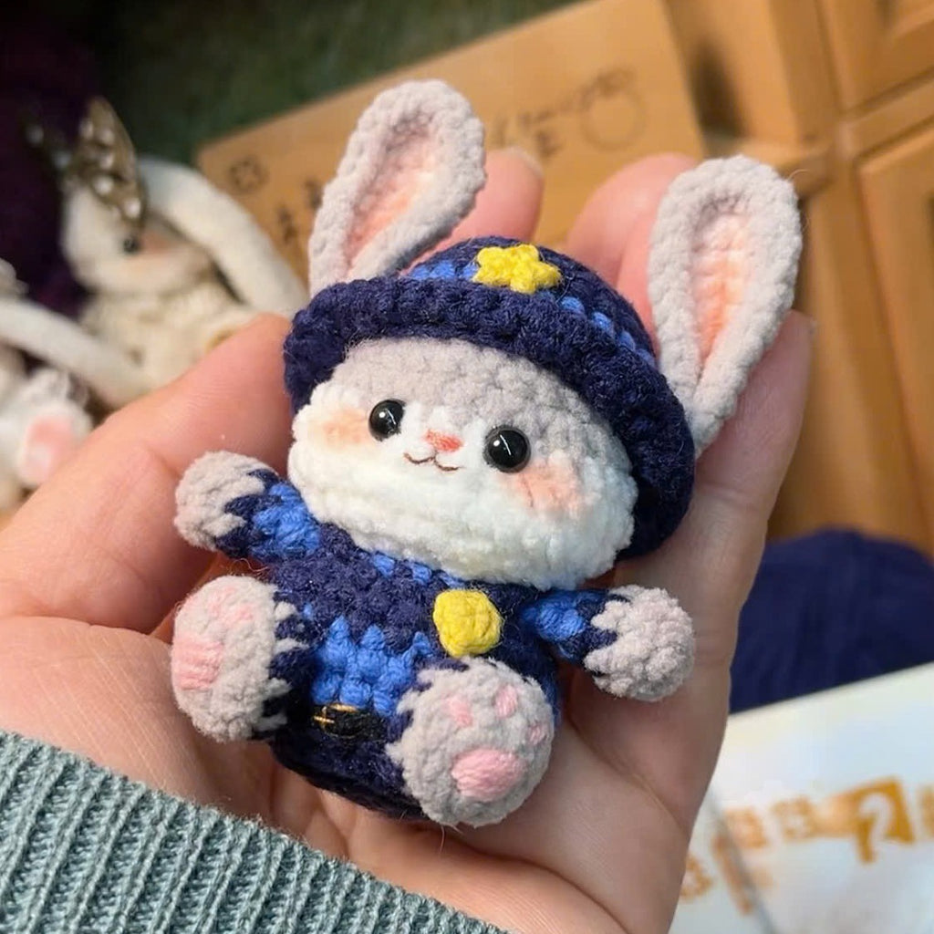 Cute Bunny Judy Crochet Pattern (keychain) for Beginner - PDF Download