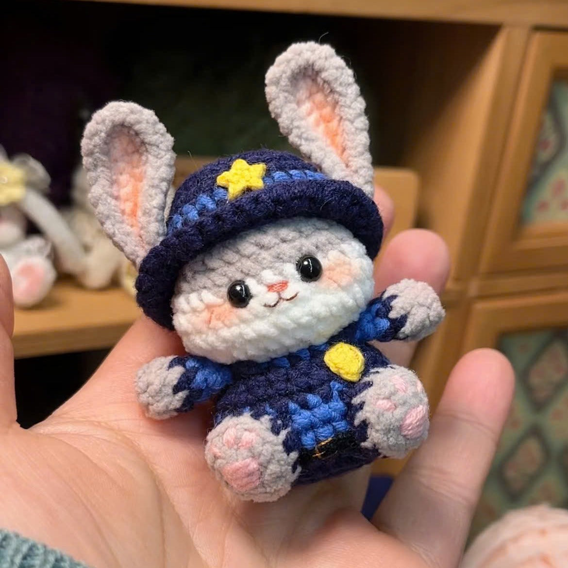 FREE Cute Bunny Judy Crochet Pattern (keychain) - PDF Download