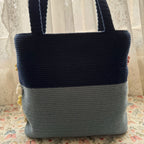 Handmade Crochet Tote Bag – Floral Girl Design | Lined Crochet Shoulder Bag