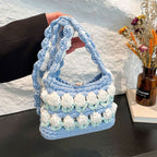 Handmade Crochet Flower Mini Bag – Chunky Yarn Boho Purse