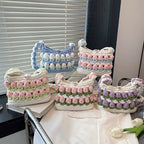 Handmade Crochet Flower Mini Bag – Chunky Yarn Boho Purse