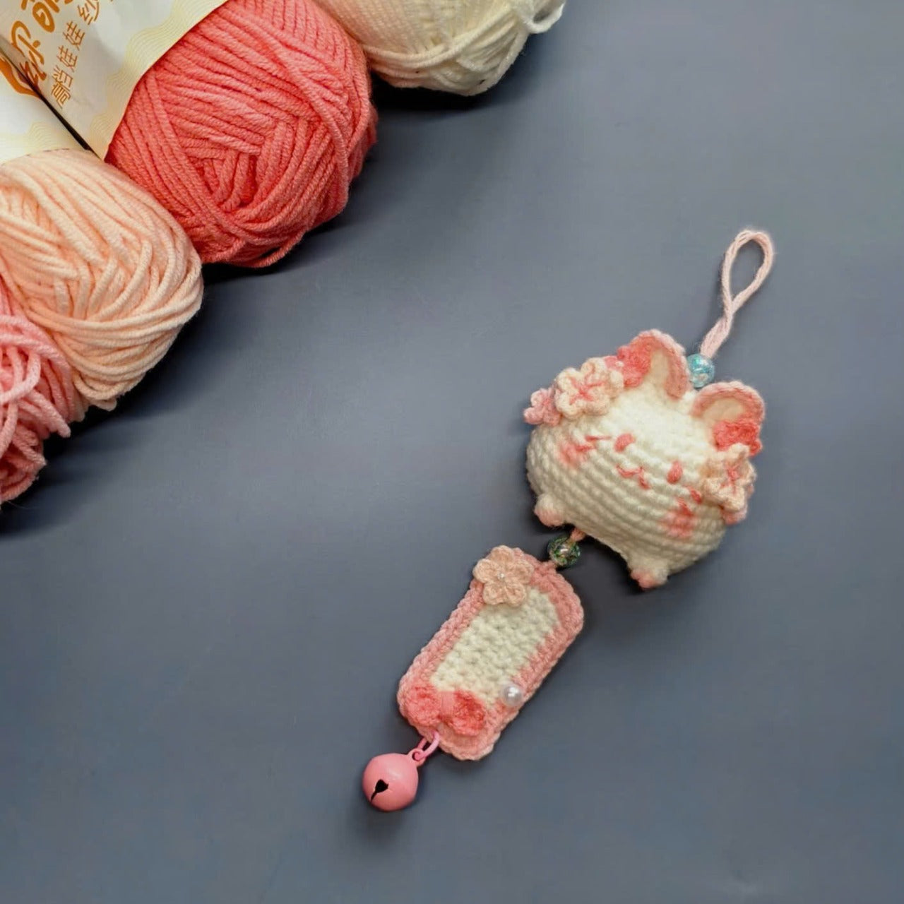 FREE The Cherry Blossom Cat Wind Chime Crochet Pattern | PDF (Instant Download)