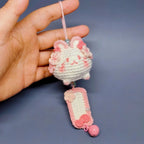 The Cherry Blossom Cat Wind Chime Crochet Pattern for Beginner