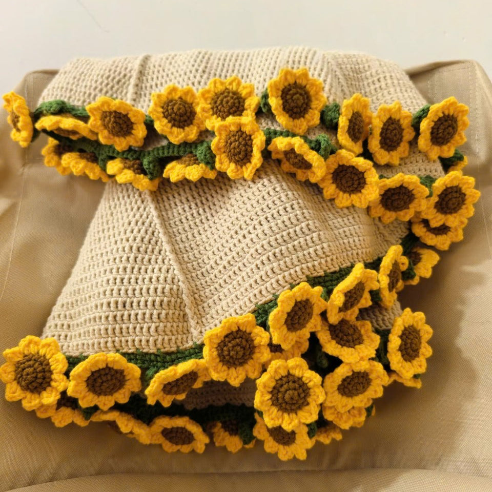 Sunflower Blanket Crochet Pattern | PDF + Video Tutorial