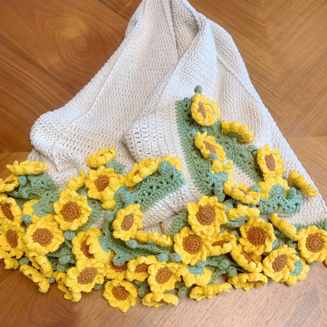 Sunflower Blanket Crochet Pattern | PDF + Video Tutorial