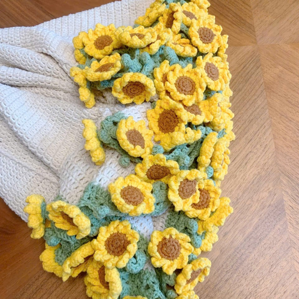 Sunflower Blanket Crochet Pattern | PDF + Video Tutorial