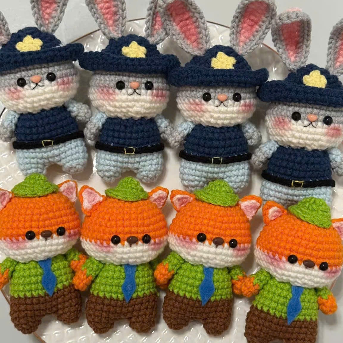 Bundle - 2 in 1 Police Bunny Judy & Fox Nick Crochet Pattern (Zootopia Inspired) | PDF Tutorial