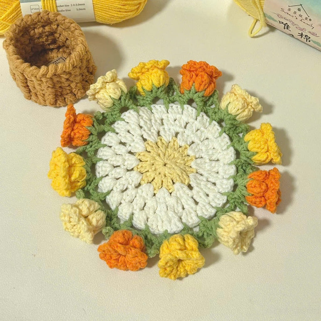 Lily of the Valley Crochet Pattern Set – Easy Coaster, Rug & Blanket for a Cozy Home | Video Tutorial