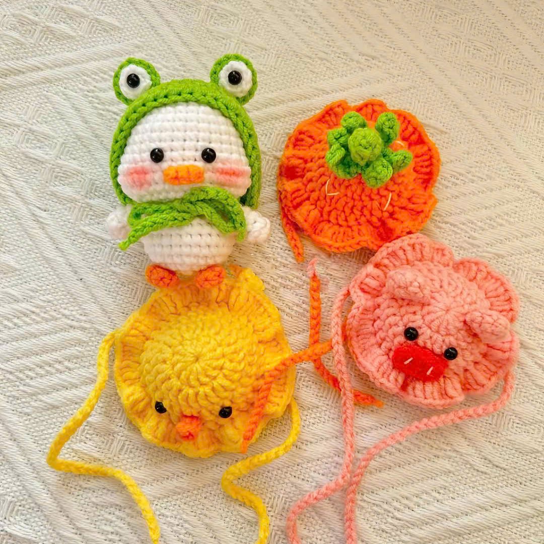 Bundle -  Duck with Animal Hats Crochet Pattern | PDF + Video Tutorial