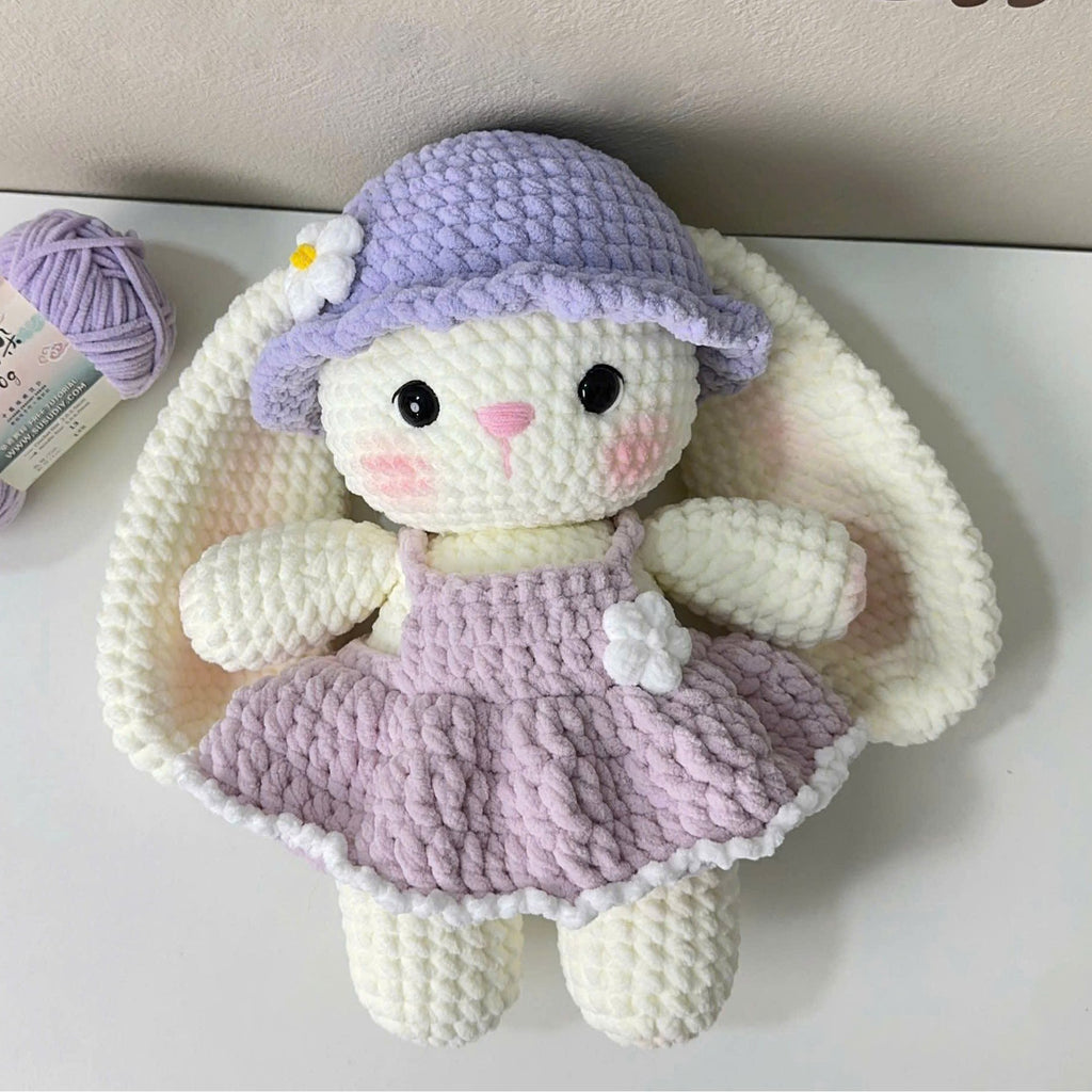 Easy & Cozy Bunny Crochet Pattern in Dress for Beginners